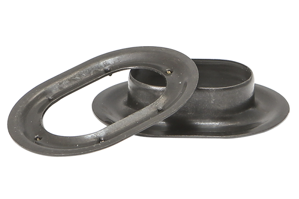 Oval&ouml;sen schwarz br&uuml;n., 22,5 x 13,5 mm