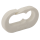 Fahnenhalter, Kunststoff, f&uuml;r 10 mm Gurte, wei&szlig;, L=42,0 / B=23,0 mm
