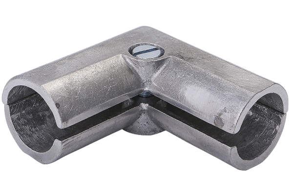 Eckverbinder, Alukederschiene &Oslash; 30 mm, 90 x 90 mm