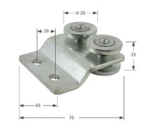 DB-Rolle, Stahl mit Kugellager, gekr&ouml;pft,...