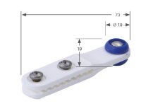 Rollenhalter, f&uuml;r Kederprofile, &Oslash;=18,0 mm mit...