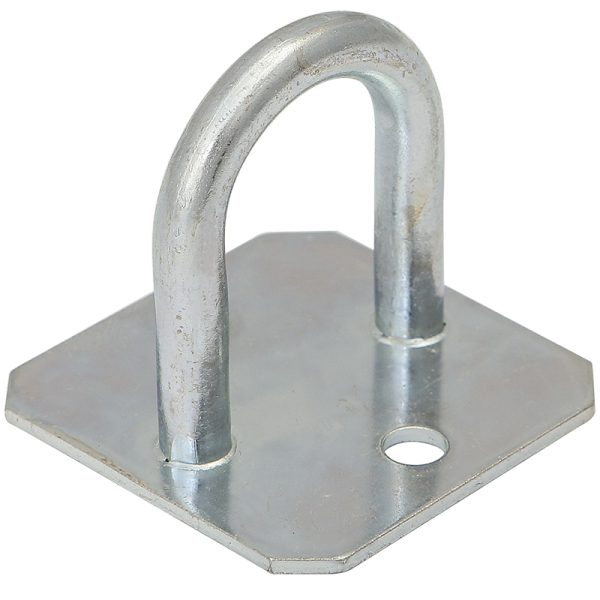 B&uuml;gelkrampen mit quadratischer Platte,
